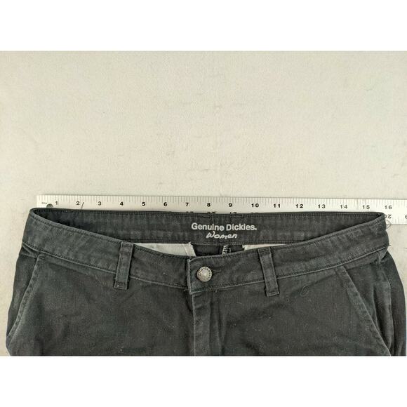 Womens Genuine Dickies Slim Fit Pants Work Utility Black 15.5 W 26 L - Picture 3 of 6